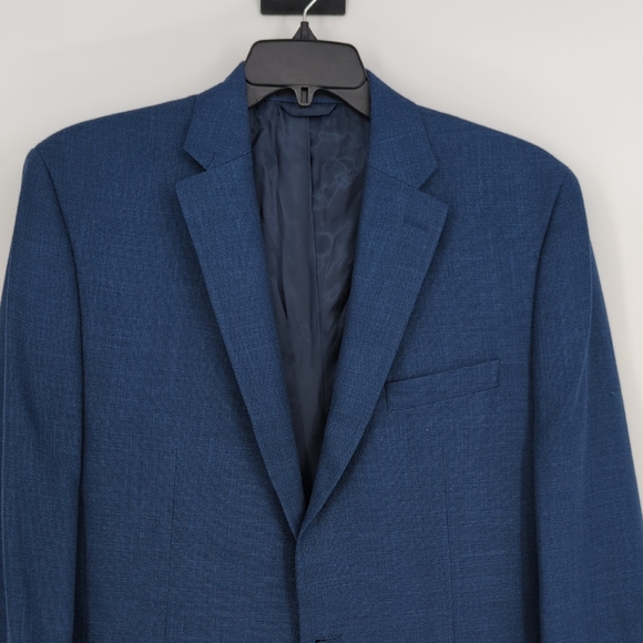 19922 Lauren Ralph Lauren # Button Blazer Blue size 44L preppy classic nautical - Picture 3 of 9